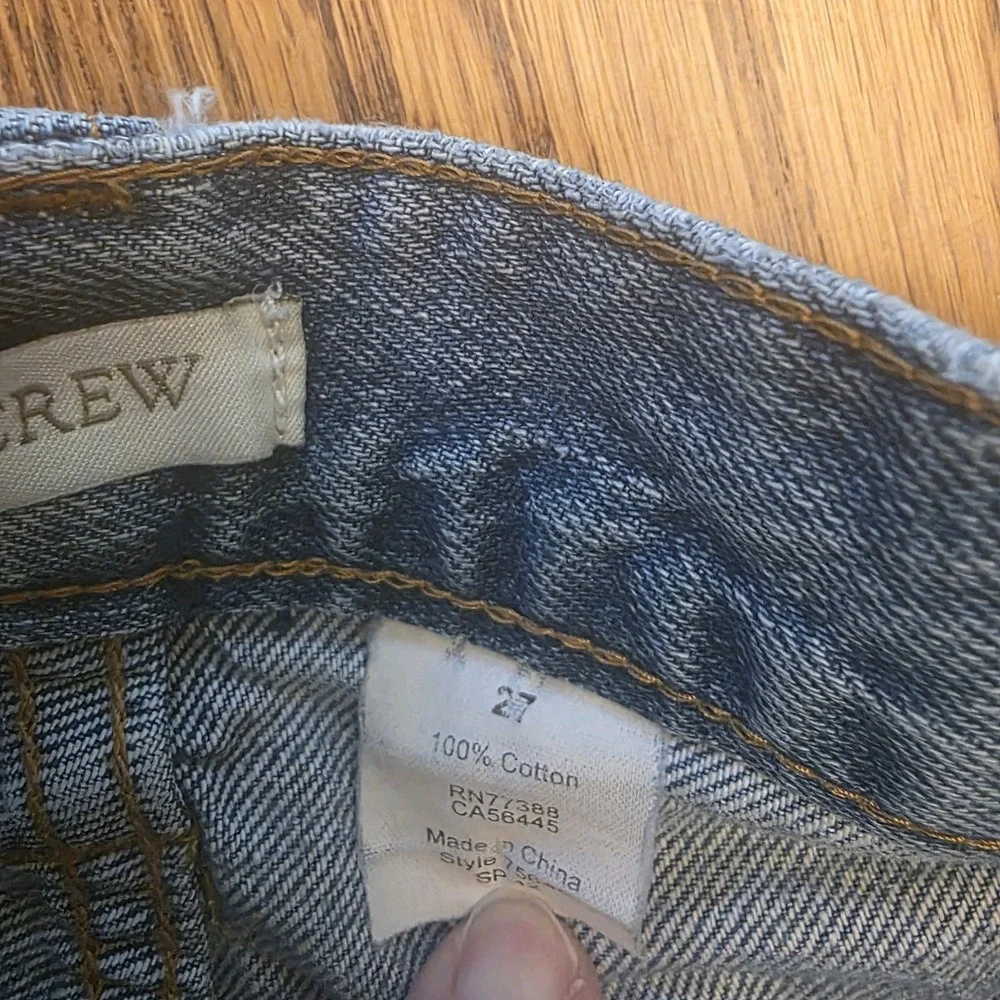 J Crew Jean Shorts‎ Womens 27 - 4/6 Medium Wash High Rise Denim Rolled Hem Boho